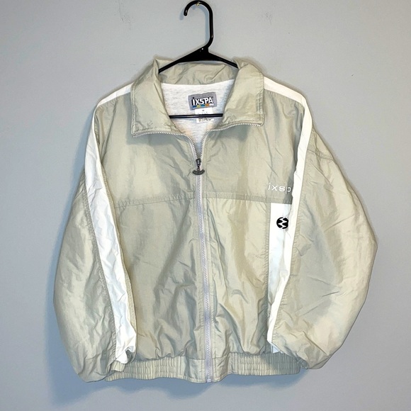 Vintage 90s Ixspa Off White Wind Breaker Jacket - Picture 1 of 7